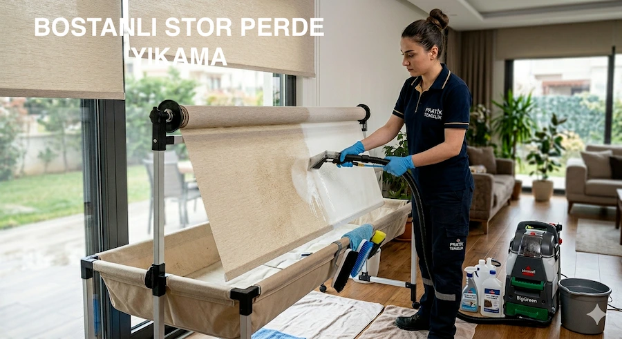 bostanlı stor perde yıkama